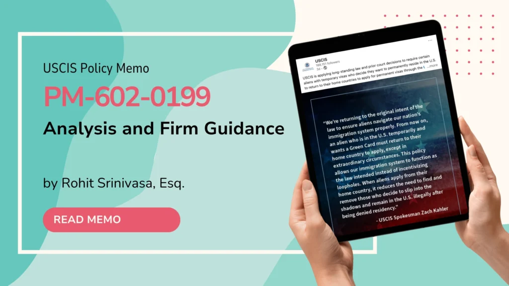 USCIS Policy Memo PM-602-0199 - Analysis and Firm Guidance
